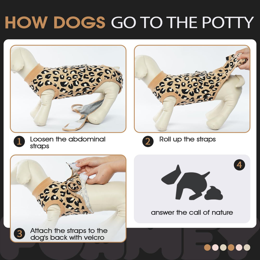 FUAMEY recovery suit postpartum use protects wounds while dog eats and relaxes