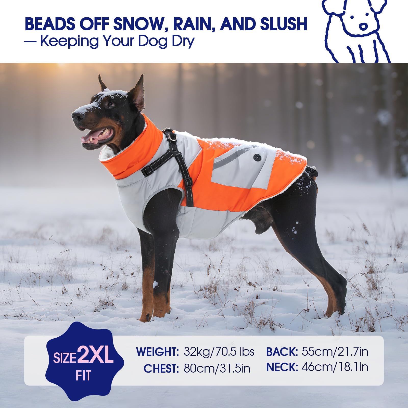 FUAMEY reflective back details improve visibility in low light during walks
