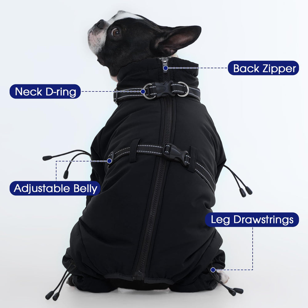 FUAMEY water-resistant-shell-dog-coat protects from light rain and snow