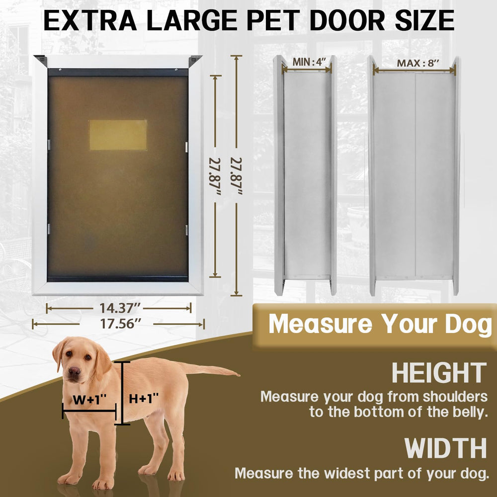 Fuelio XL dog door wall double flap emphasizes weather protection and energy efficiency