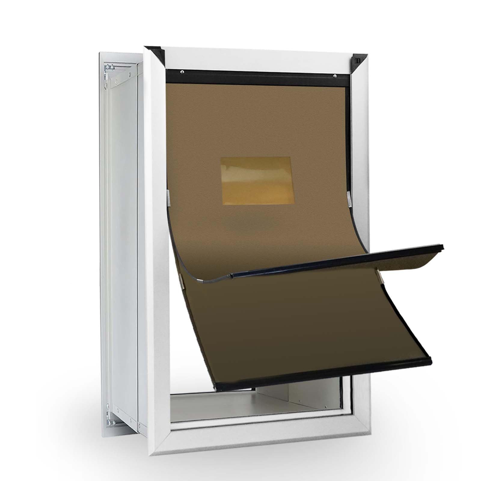 Fuelio XL dog door wall installation-ready photo hints at straightforward wall mounting