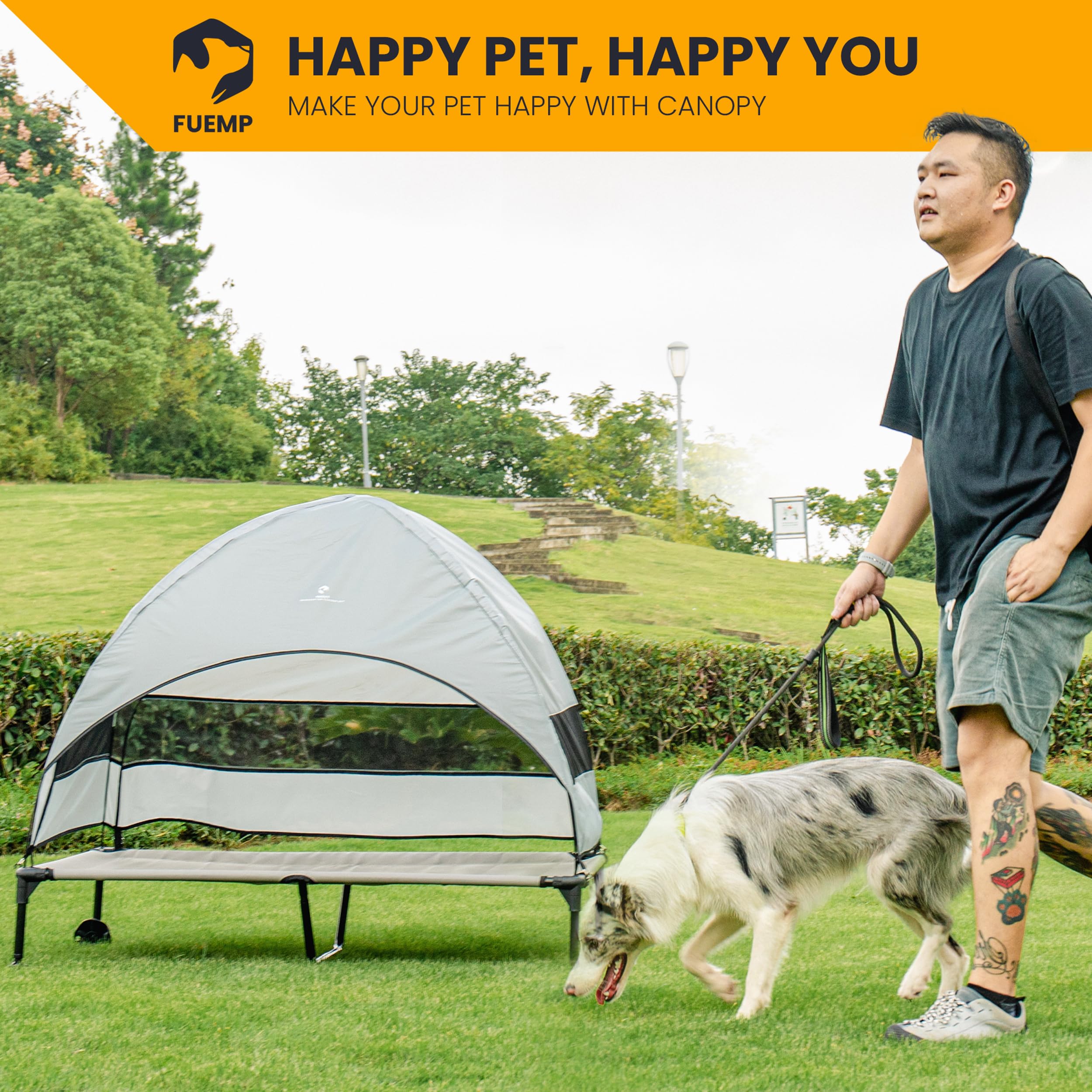 FUEMP durable elevated dog bed easy to clean and maintain over time.