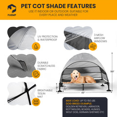 FUEMP XL raised bed cushion detail demonstrates plush high-density foam comfort.
