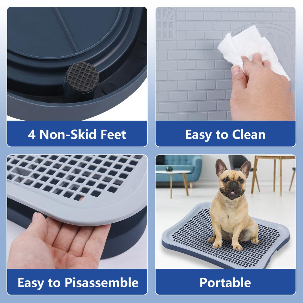 FUGODIWI Pee Pad Holder pee-wall detail demonstrates containment and easy access.