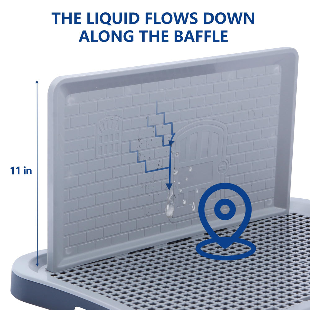 FUGODIWI Pee Pad Holder side view highlights compact footprint for apartments.