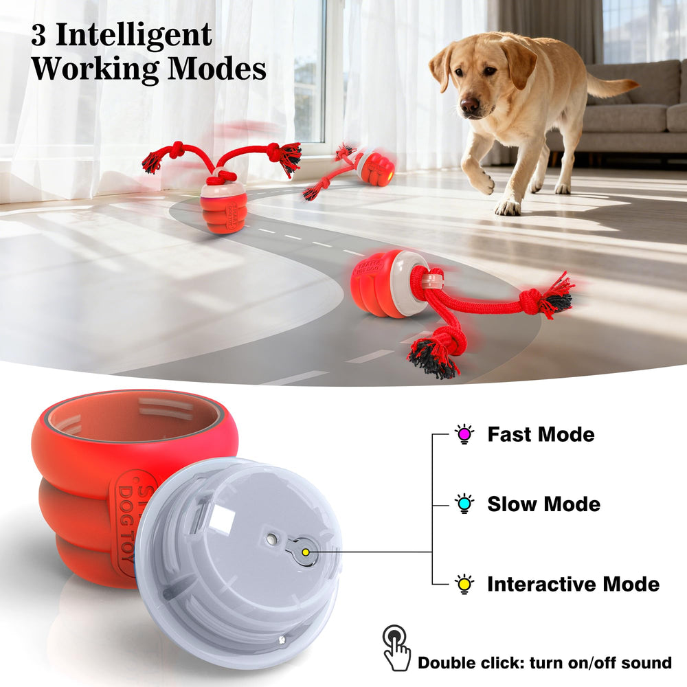 FUGODIWI dog ball featuring three modes for tailored play styles.