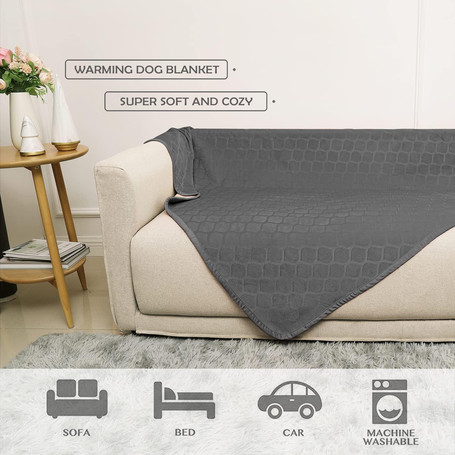 Fuguitex dog blanket easy care wash keeps blankets fresh and durable.