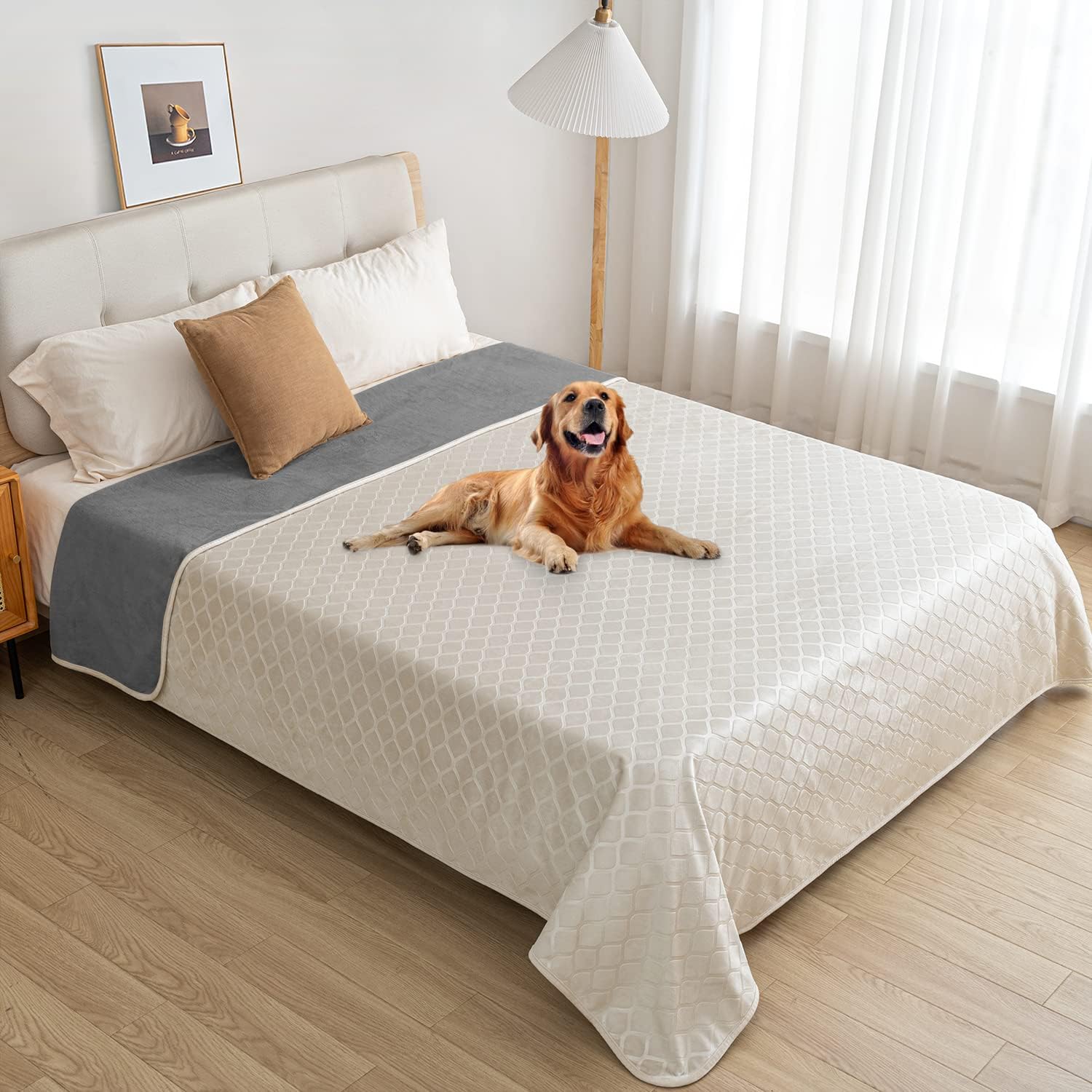 fuguitex machine-washable dog blanket cover for easy care