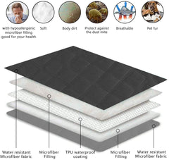 Protector de sofá impermeable con membrana interna evita filtraciones.