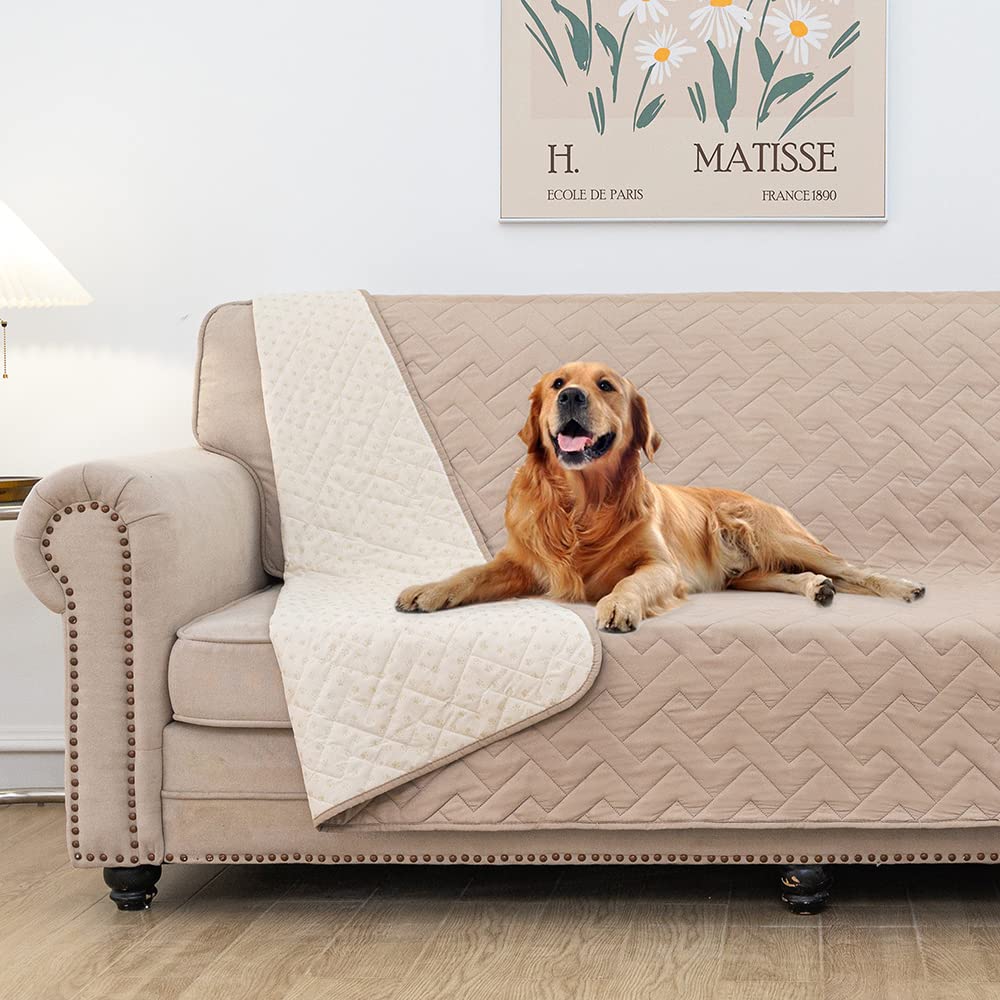 Fuguitex waterproof dog bed cover protects furniture from spills and accidents