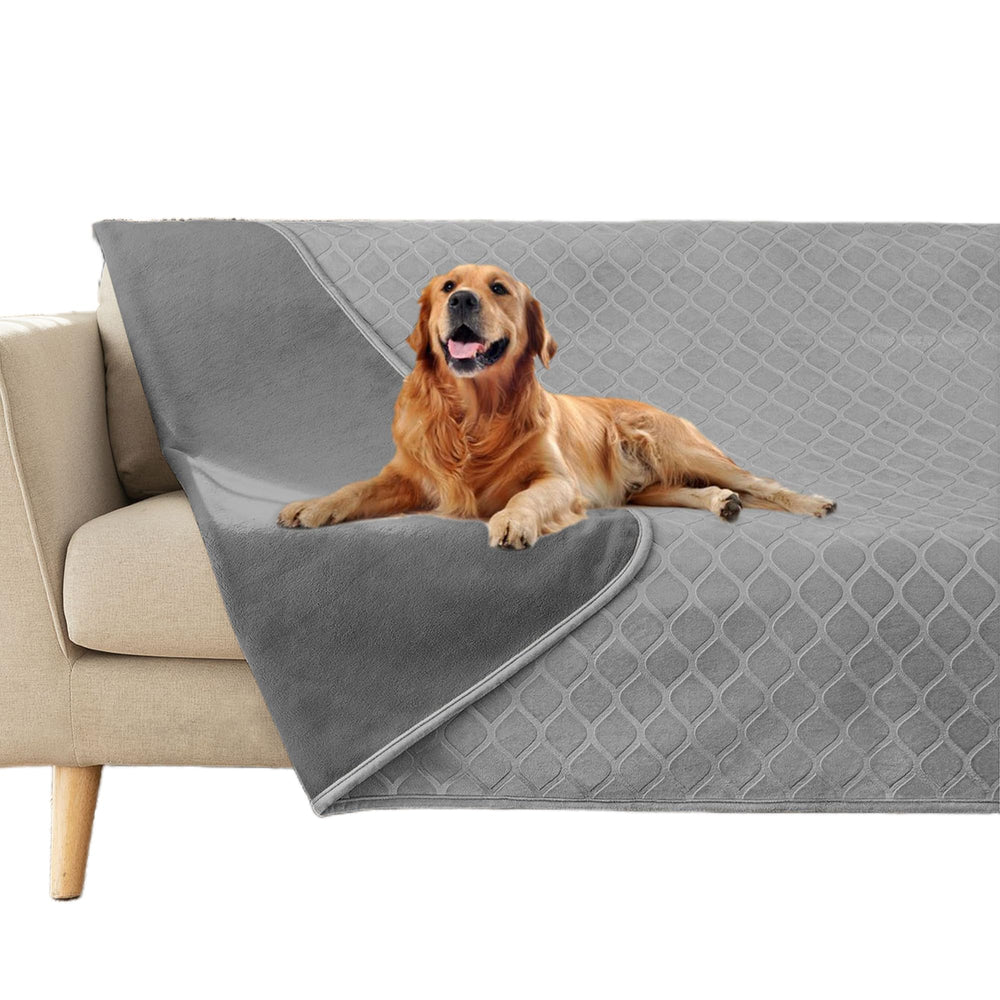 Fuguitex waterproof dog blanket 40x60 on couch, cozy protection