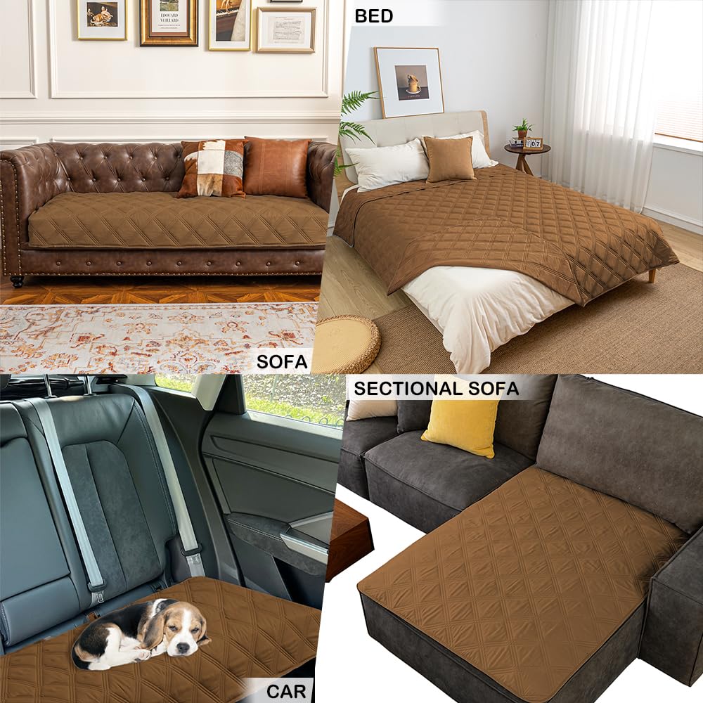 Fuguitex waterproof dog blanket 82x82 size provides ample coverage for furniture
