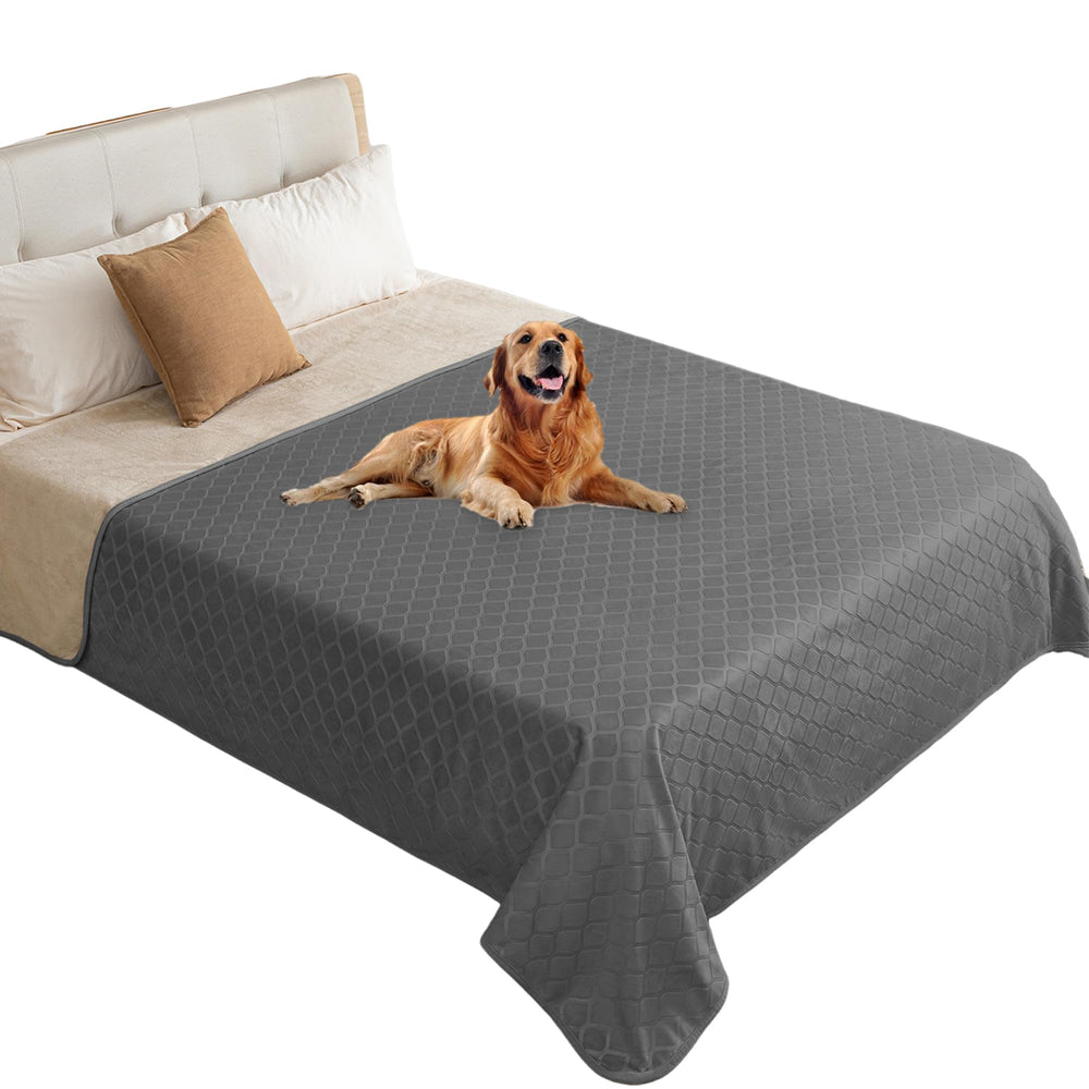 fuguitex waterproof dog blanket cover closeup shows dual coating for moisture protection.