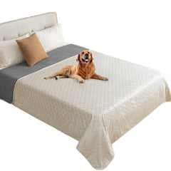 fuguitex waterproof dog blanket cover closeup shows dual waterproof coating for mess-resistance
