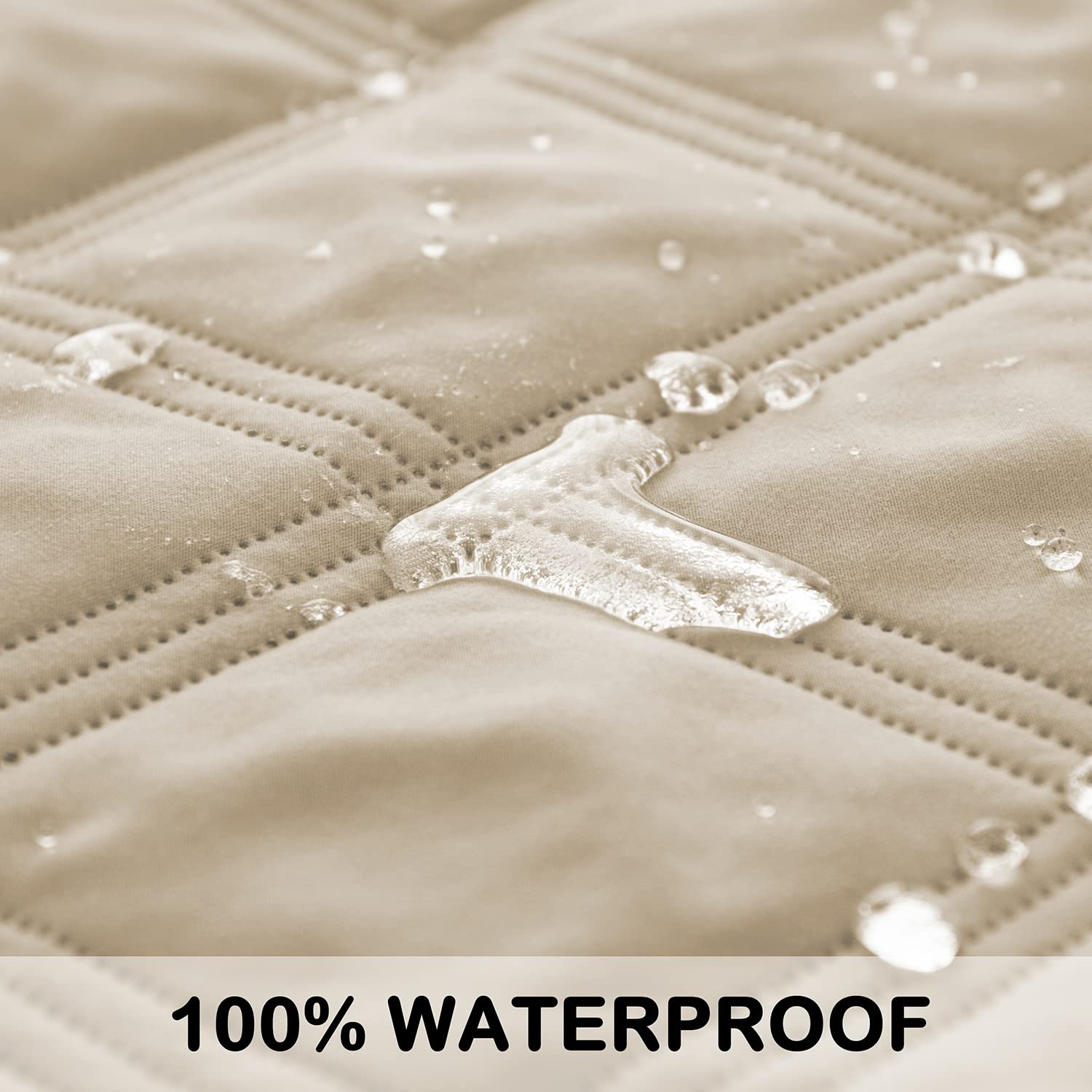 Fuguitex waterproof dog blanket reversible beige and cream for versatile styling