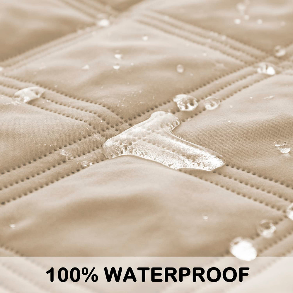 Fuguitex waterproof dog blanket reversible beige and cream for versatile styling