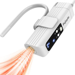 Fujoyia Pet Hair Dryer with hanging strap enables hands-free grooming for calmer sessions.
