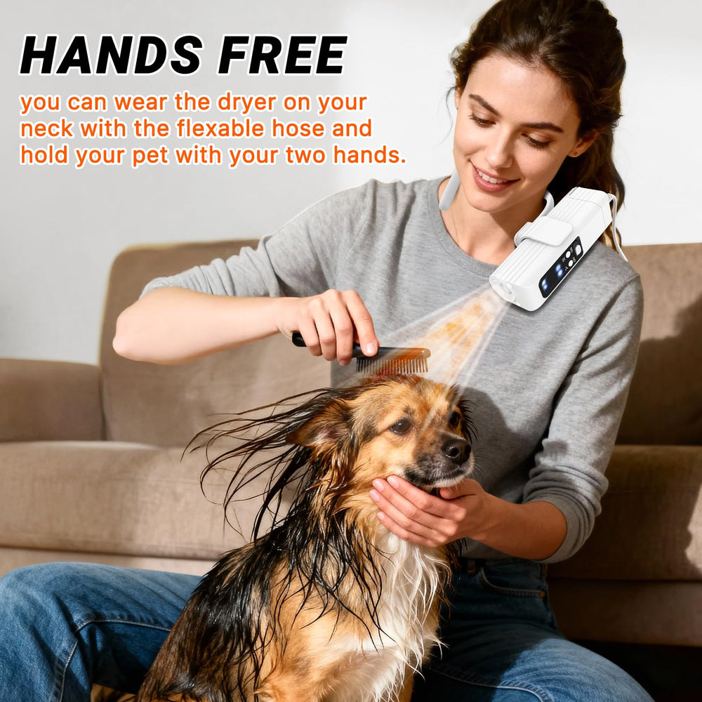 Fujoyia Pet Hair Dryer temperature control protects delicate skin during drying.