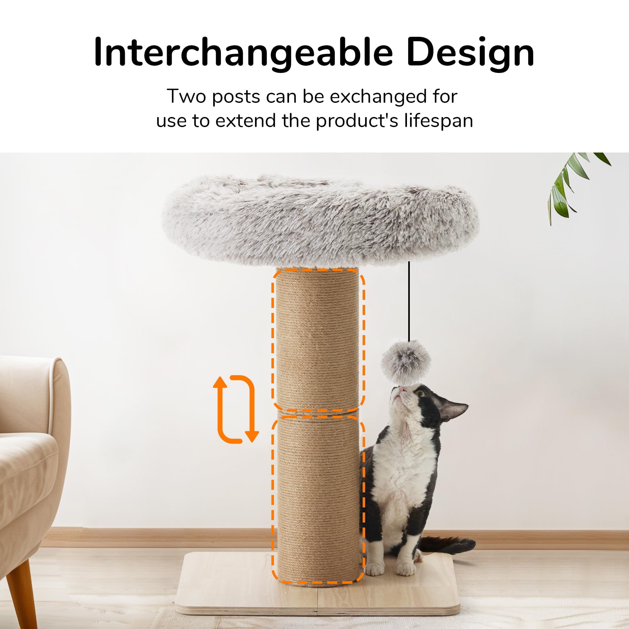 FUKUMARU included tools simplify quick assembly for the cat tree.
