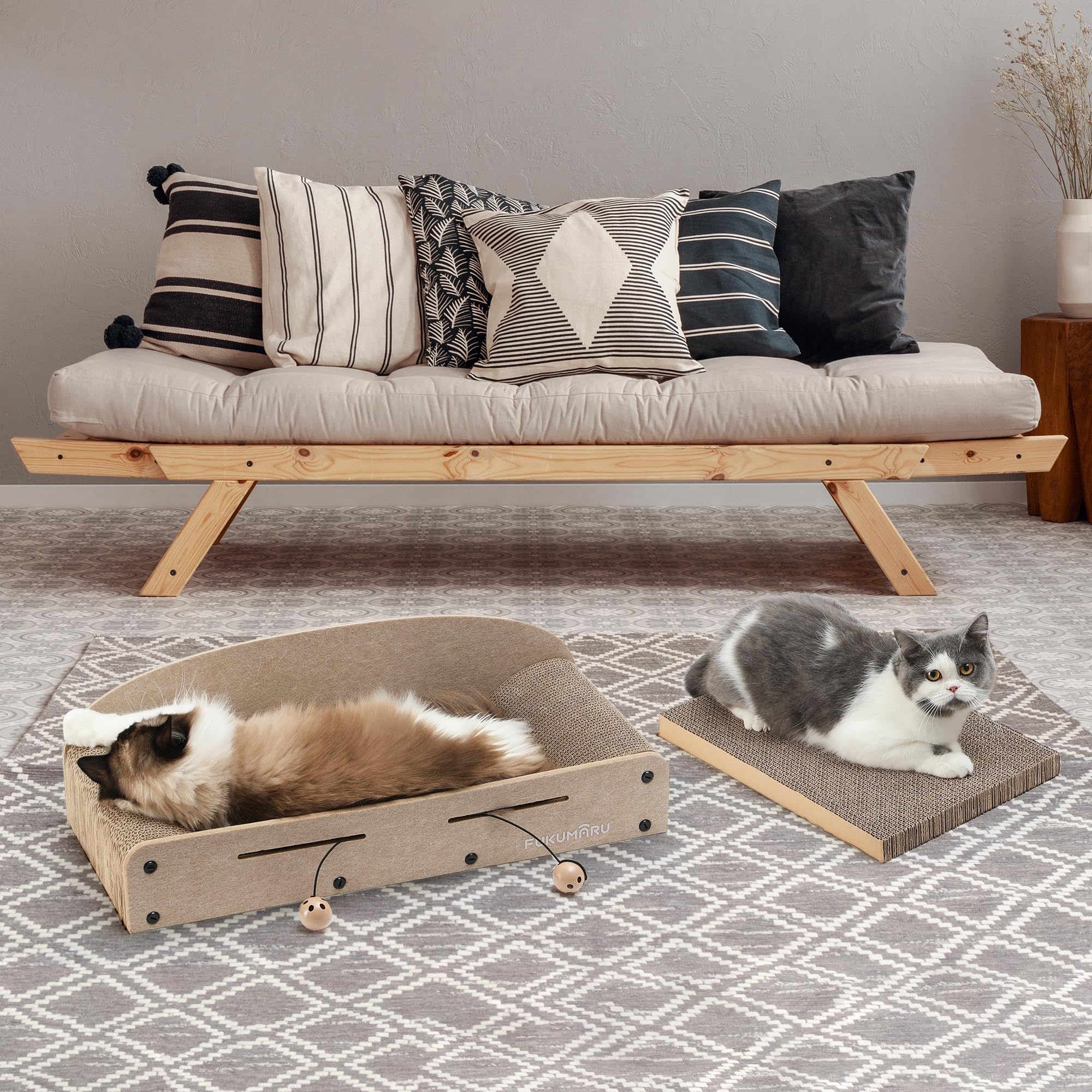 FUKUMARU beige color product shot showcases neutral fit for any room.