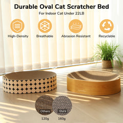 FUKUMARU cardboard scratch pad withstands playful claws and daily use.