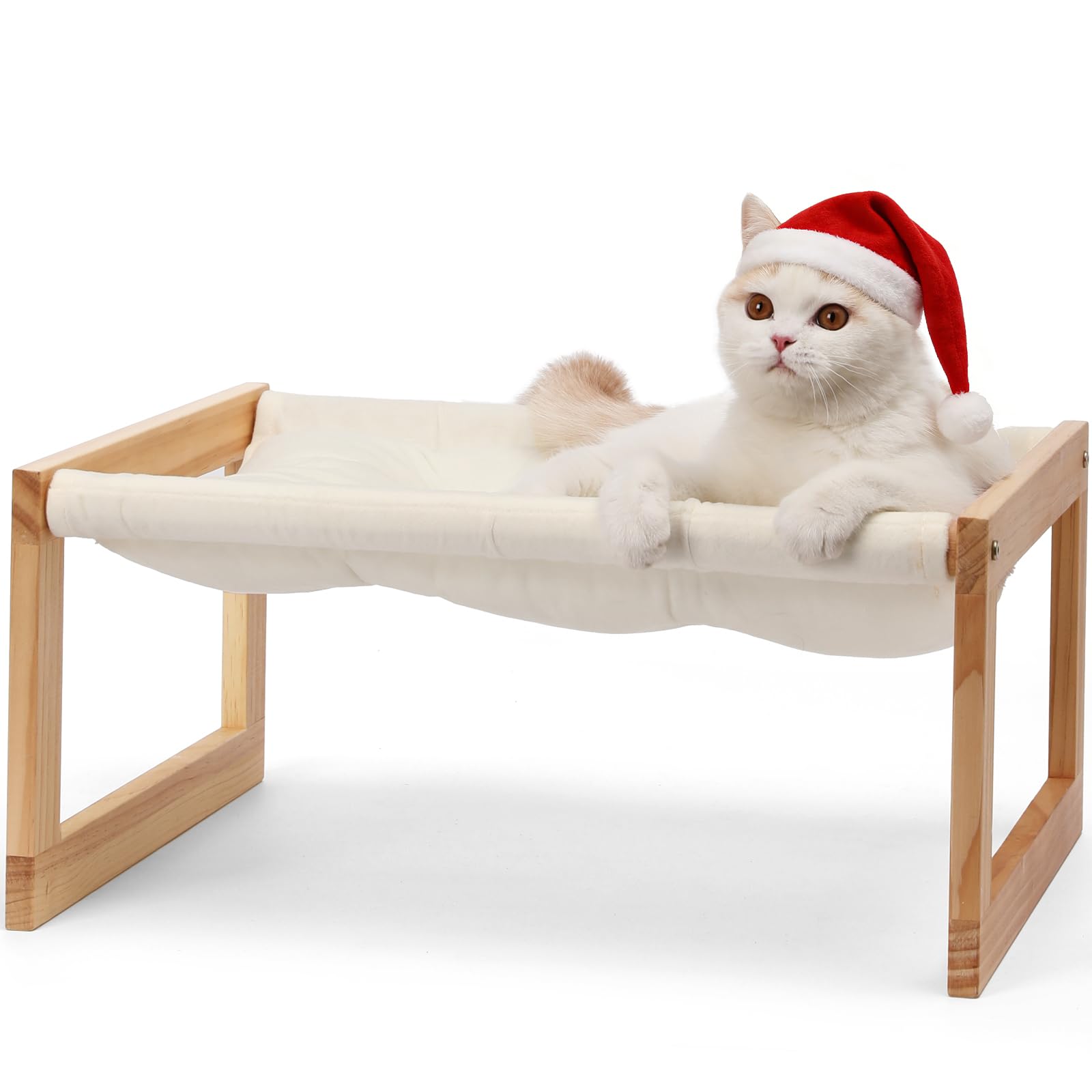 FUKUMARU cat bed hammock velvet for cozy cradle comfort indoors.