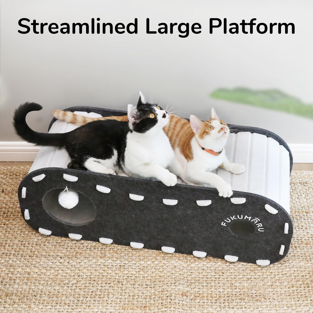 FUKUMARU cat bed pet-friendly design grey suits shared homes.