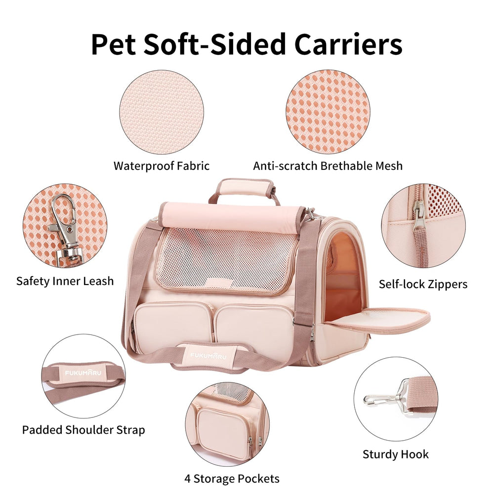 FUKUMARU cat carrier airline approved size aids compliant travel for small pets