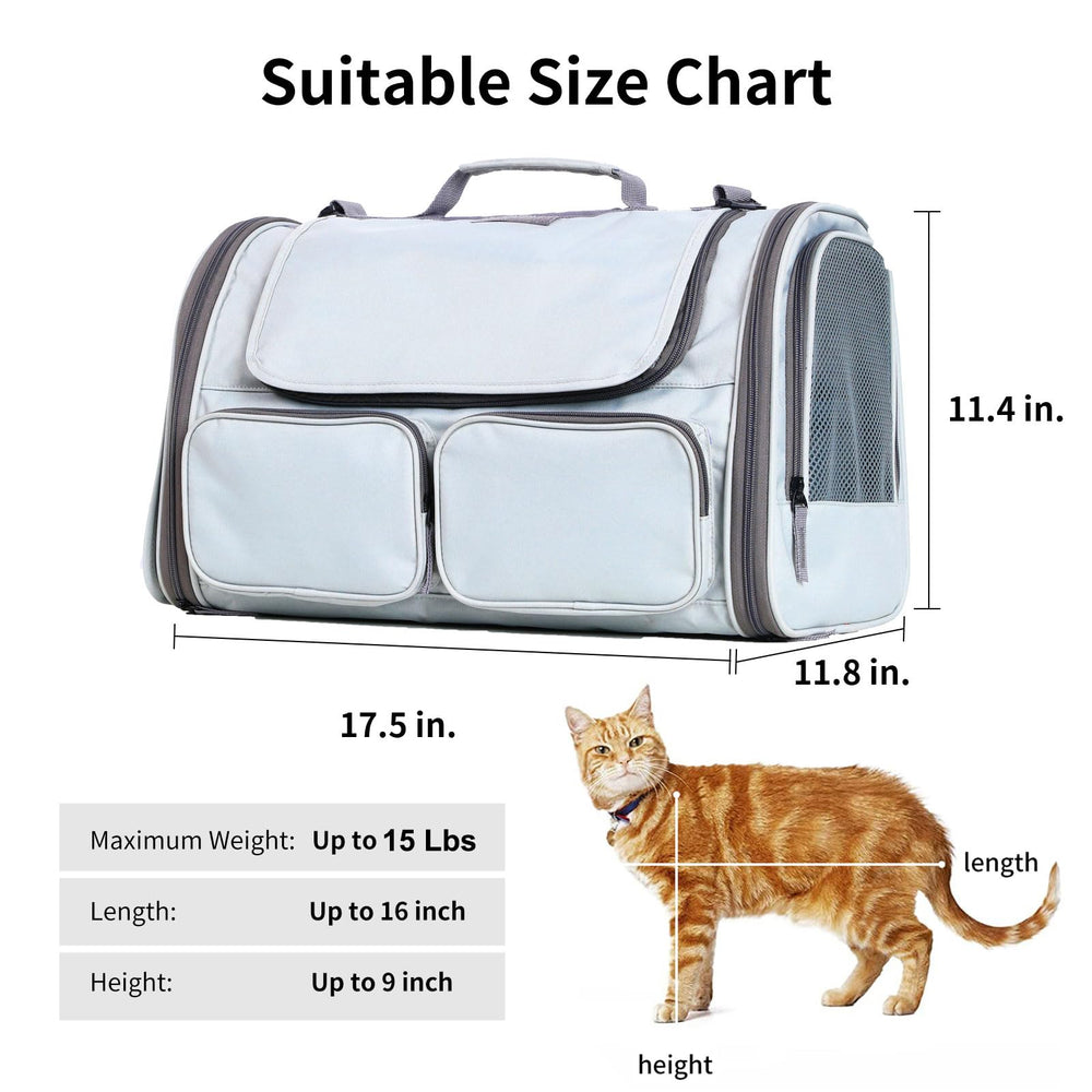 FUKUMARU cat carrier padded-shoulder-strap improves carrying comfort.