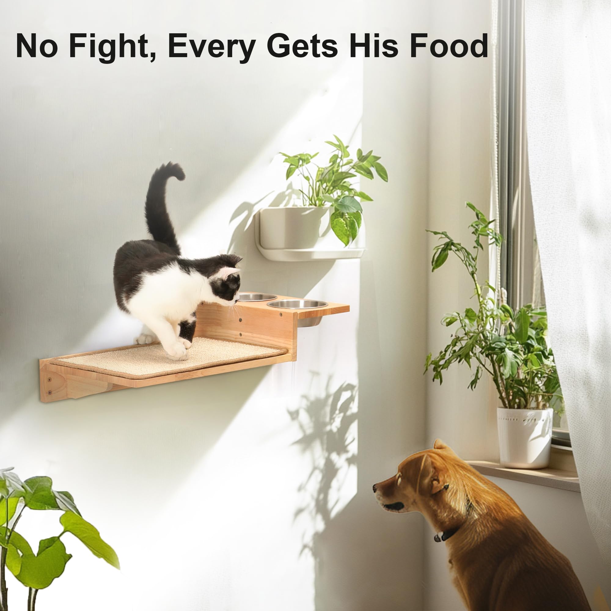 FUKUMARU nap-friendly shelf provides elevated, cozy rest spot.
