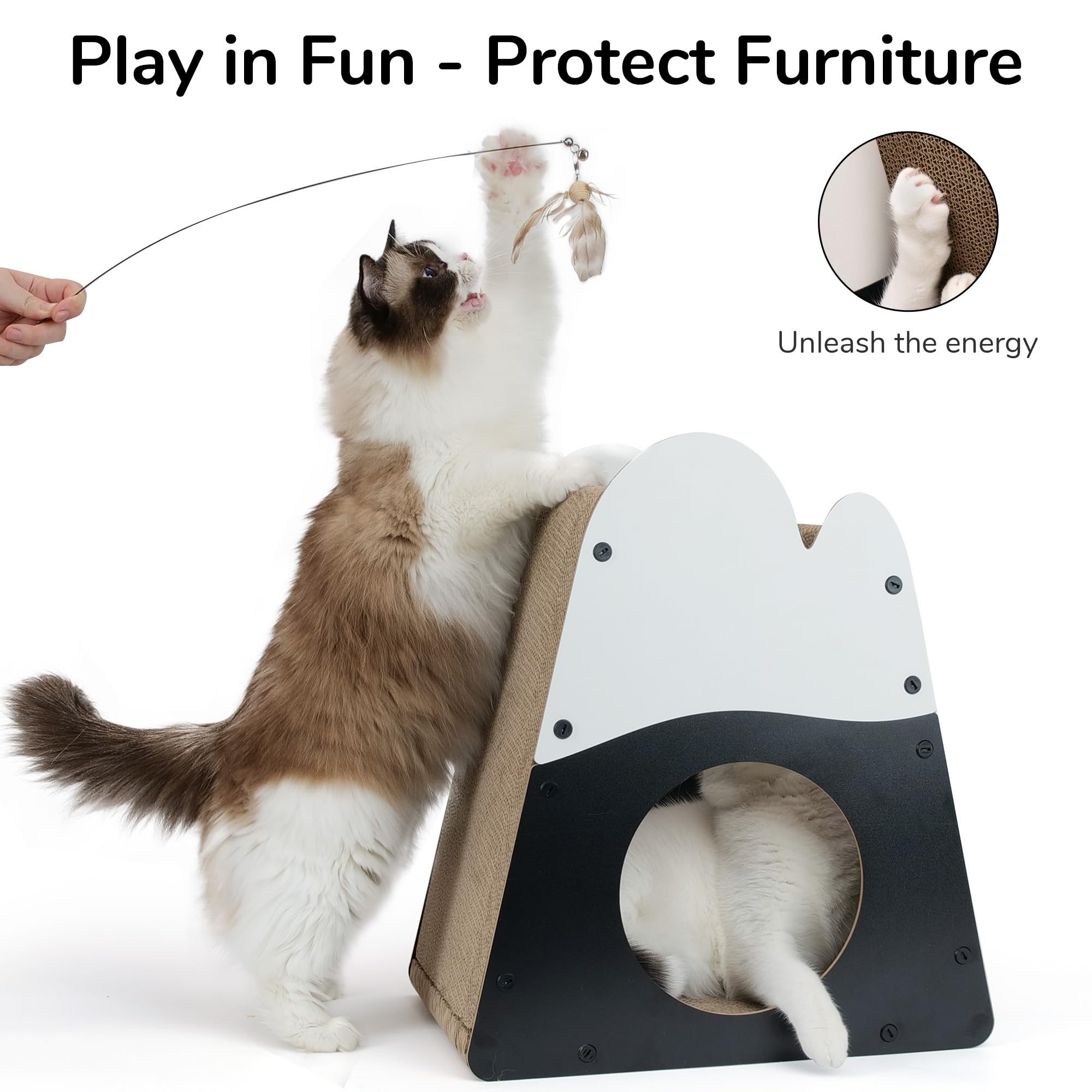 FUKUMARU Cat Scratcher assembly is quick and simple for immediate use.