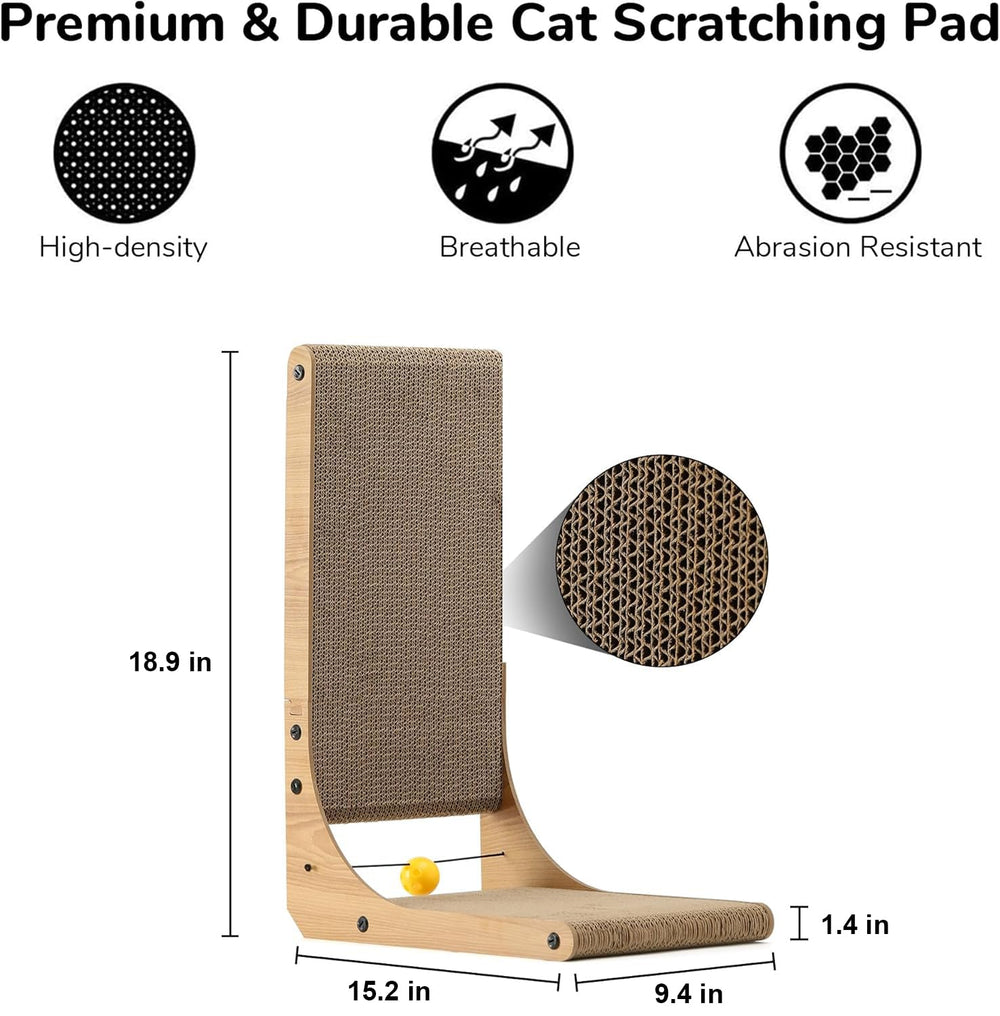 FUKUMARU cat-scratcher-ball-toy-interactive features built-in play to keep indoor cats engaged