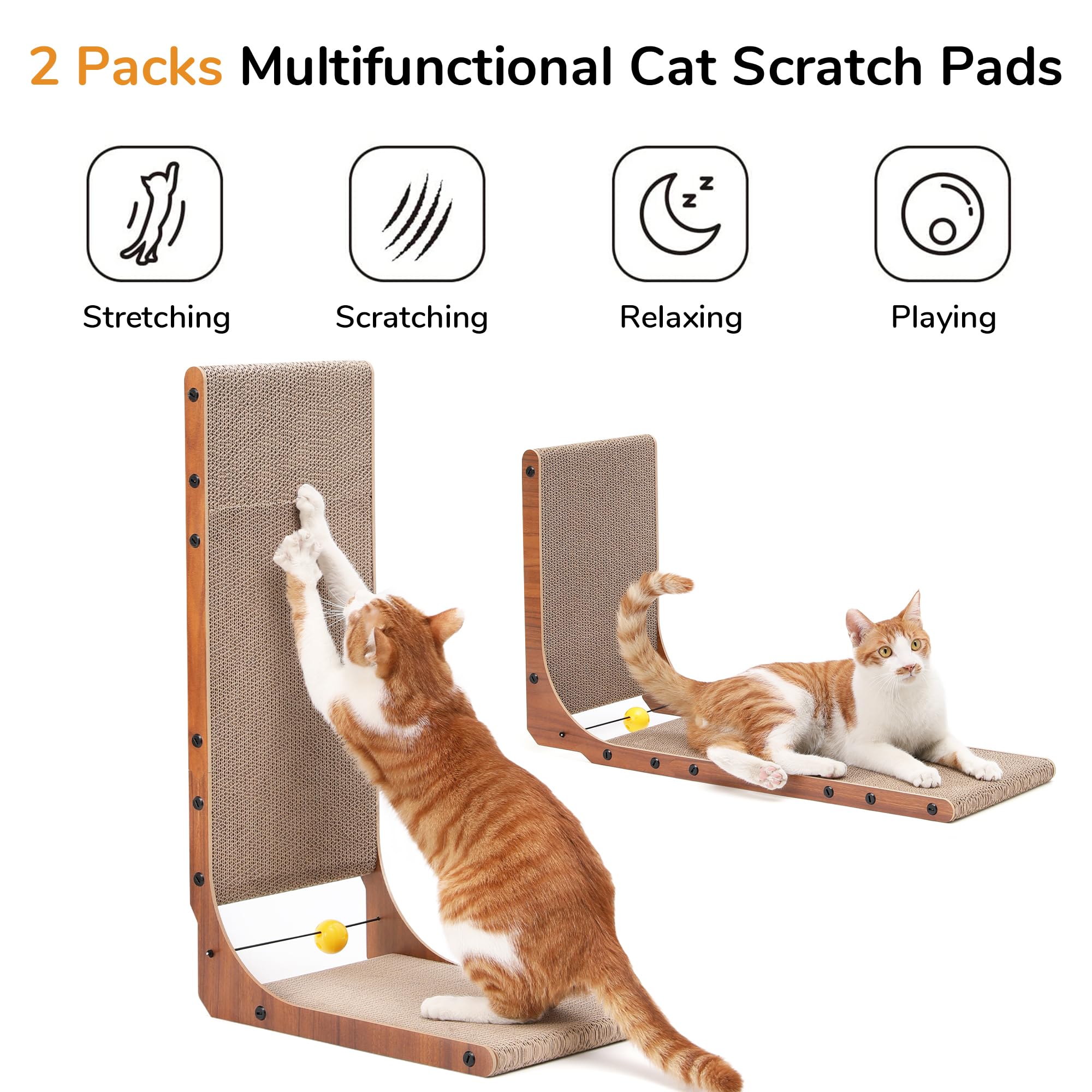 FUKUMARU Cat Scratcher durable cardboard surface, long-lasting scratching