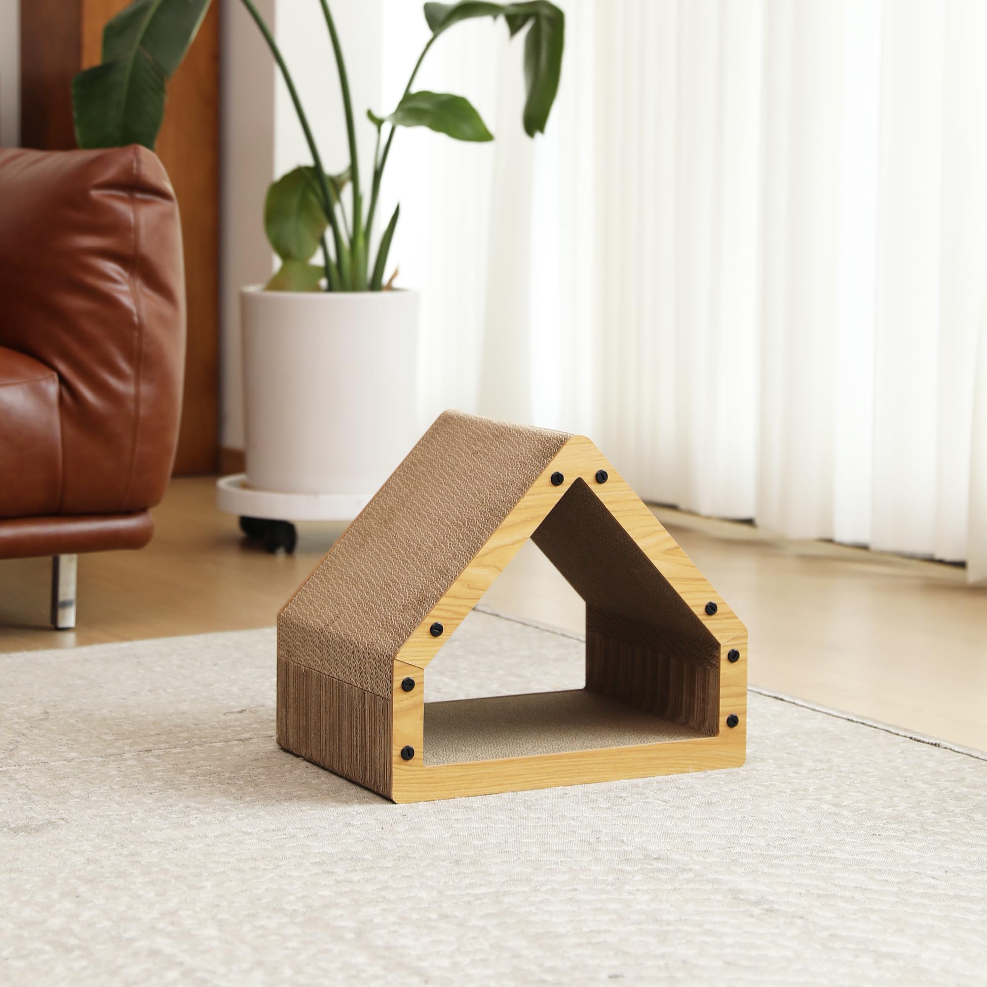 FUKUMARU cat scratcher house recyclable materials support long-term eco-conscious use.