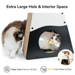 FUKUMARU Cat Scratcher Mountain top encourages stretching and lounging with a stable design.