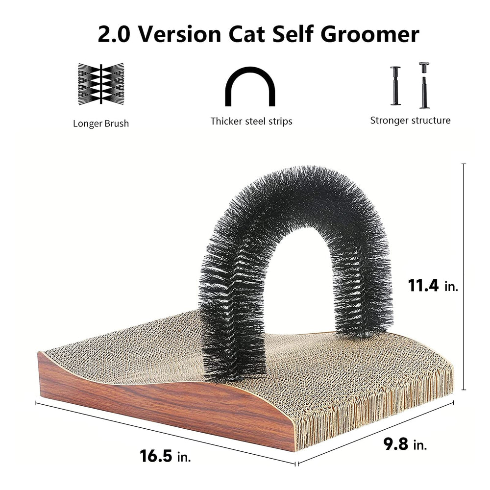 FUKUMARU cat self-groomer scratcher pad shows dual-sided scratching texture.