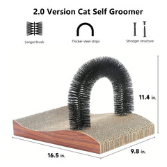 FUKUMARU cat self-groomer scratcher pad shows dual-sided scratching texture.