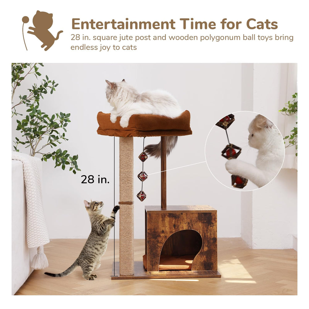 FUKUMARU stable base with anti-slip pads keeps cats safe during playful sessions.