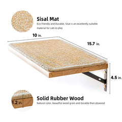 FUKUMARU 16x10 inch shelf provides compact, multi-level climbing perches.