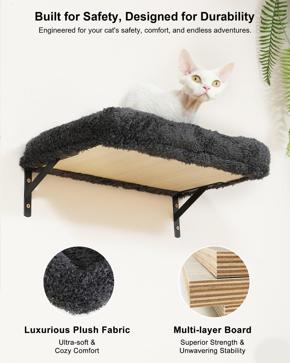 FUKUMARU all-in-one set with bed, tree and shelf for cats