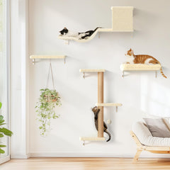 FUKUMARU cat wall shelves bracket installation shows sturdy mounting for reliable support.