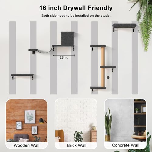 FUKUMARU cat wall shelves DIY jungle gym features modular setup for customizable fun.