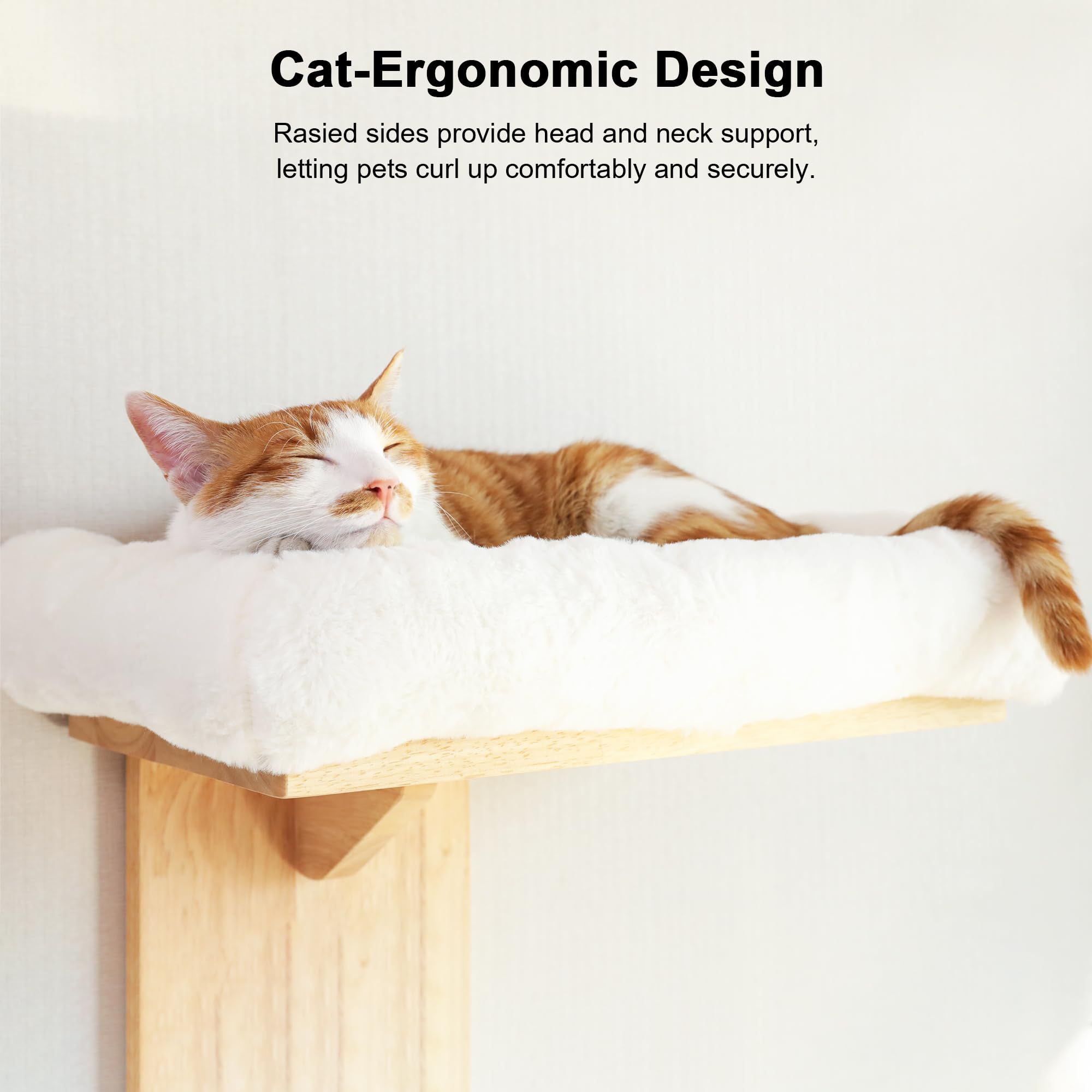 FUKUMARU cat wall shelves drywall mounting for stable installation
