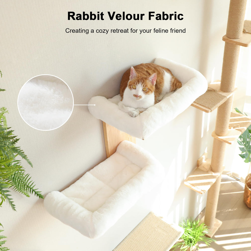 FUKUMARU cat wall shelves soft cushion bed for cozy resting