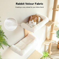 FUKUMARU cat wall shelves soft cushion bed for cozy resting