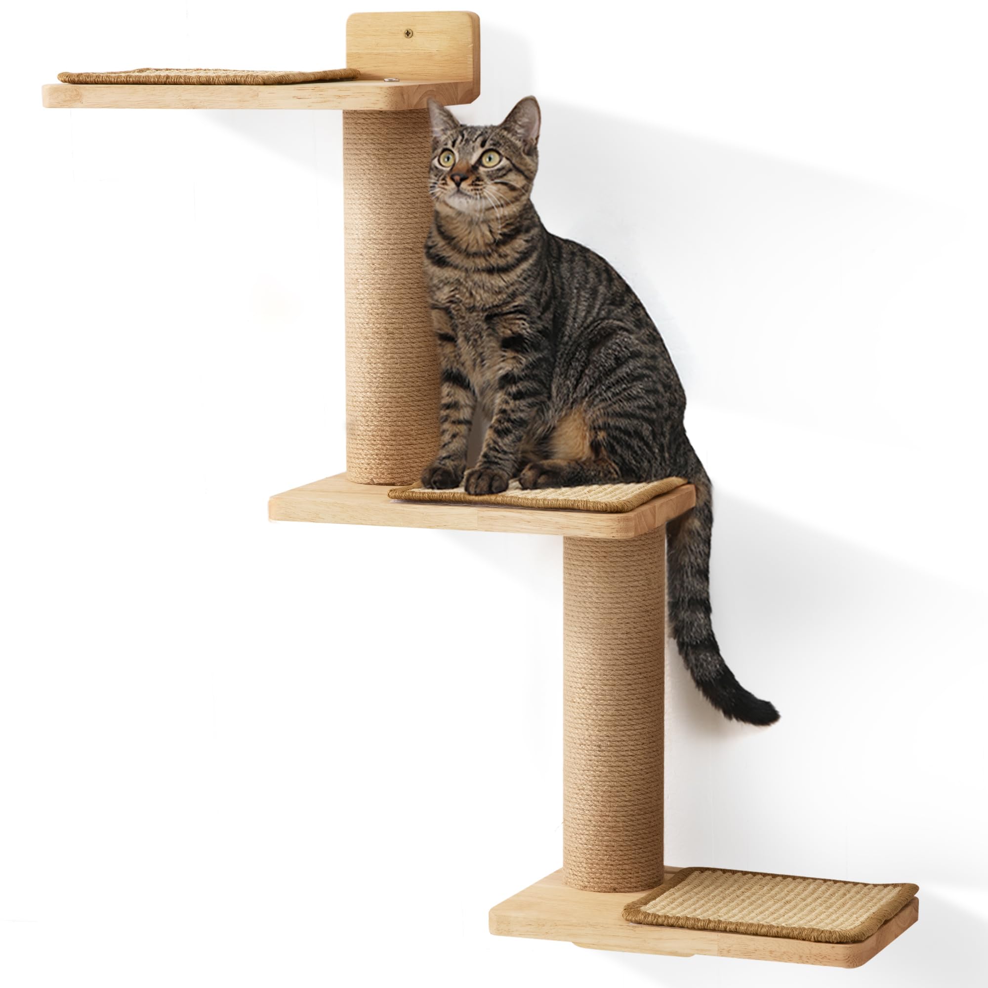 FUKUMARU cat wall shelves transformable-stairs left-right design supports climbing and play.
