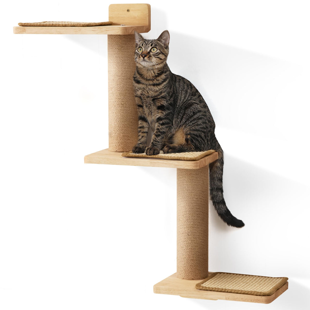 FUKUMARU cat wall shelves transformable-stairs left-right design supports climbing and play.