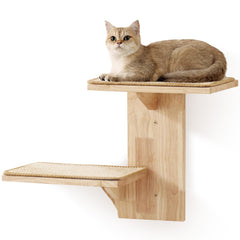 FUKUMARU cat wall shelves two-platform tree shape for stretching and climbing.