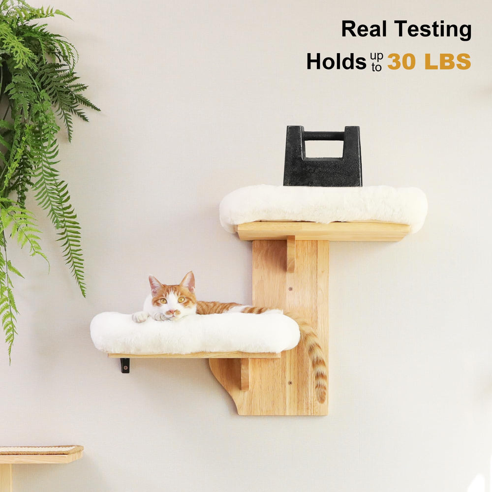 FUKUMARU cat wall shelves two platforms for full body stretch