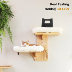 FUKUMARU cat wall shelves two platforms for full body stretch
